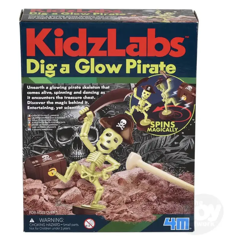 4M Dig A Glow Pirate Learning Kit – Excavate A Luminous Treasure-Themed Fossil Set 1