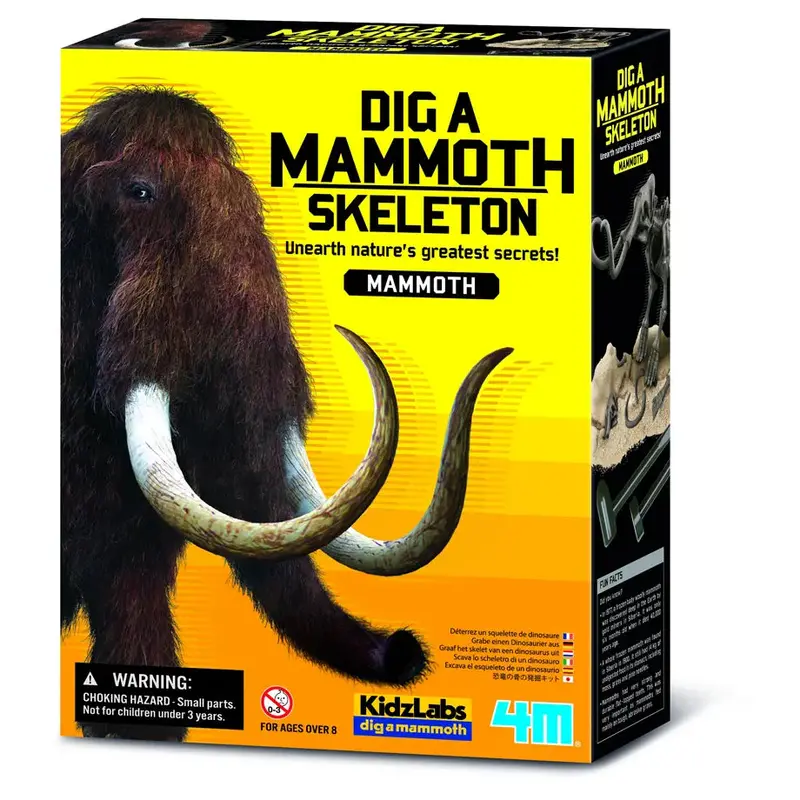 4M Dig A Mammoth Skeleton Excavation Kit – Hands-On Paleontology Stem Activity (21 Cm Model) 1