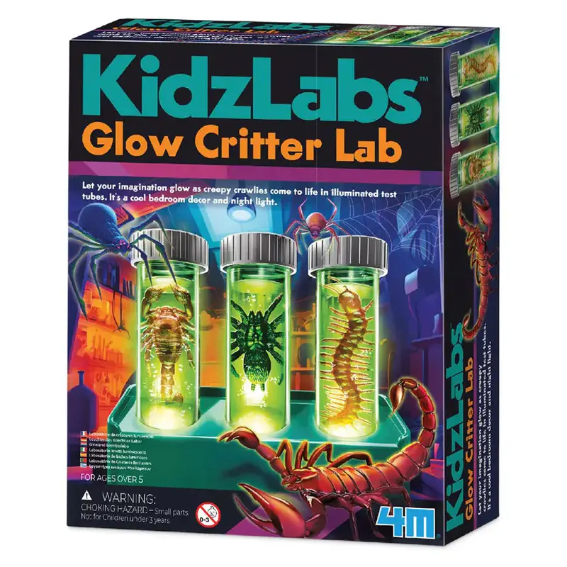4M Glow Critter Lab Science Kit – Grow & Observe Bioluminescent-Like Microbial Cultures 1