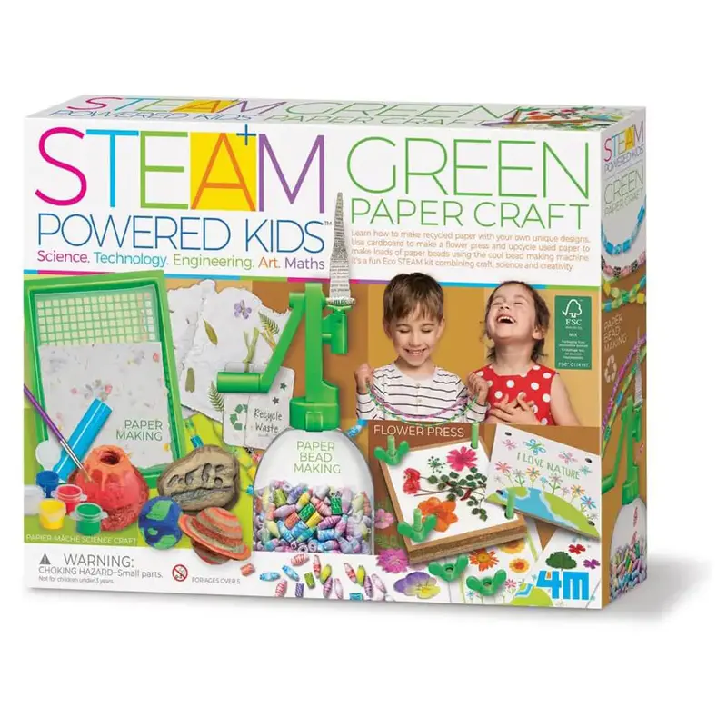 4M Green Paper Craft Steam Kit – Sustainable Art & Engineering 1