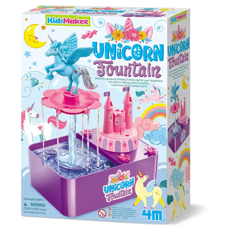 4M Kidzmaker Unicorn Fountain Diy Science & Art Kit – Build A Light-Up Fountain Display 1