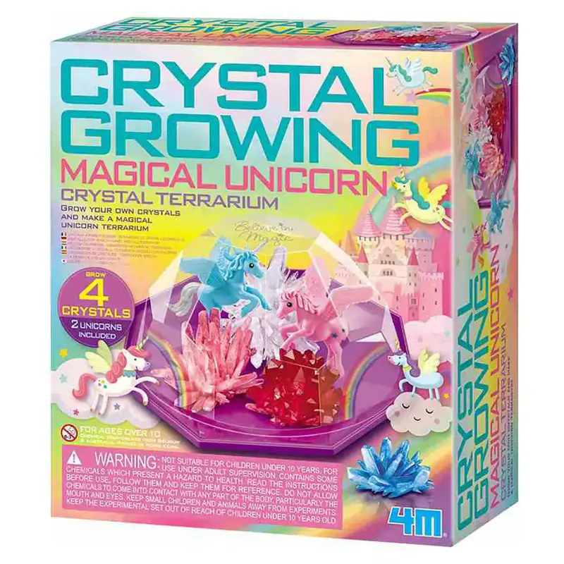 4M Magical Unicorn Crystal Terrarium Kit – 6-Piece Growing & Display Set 1