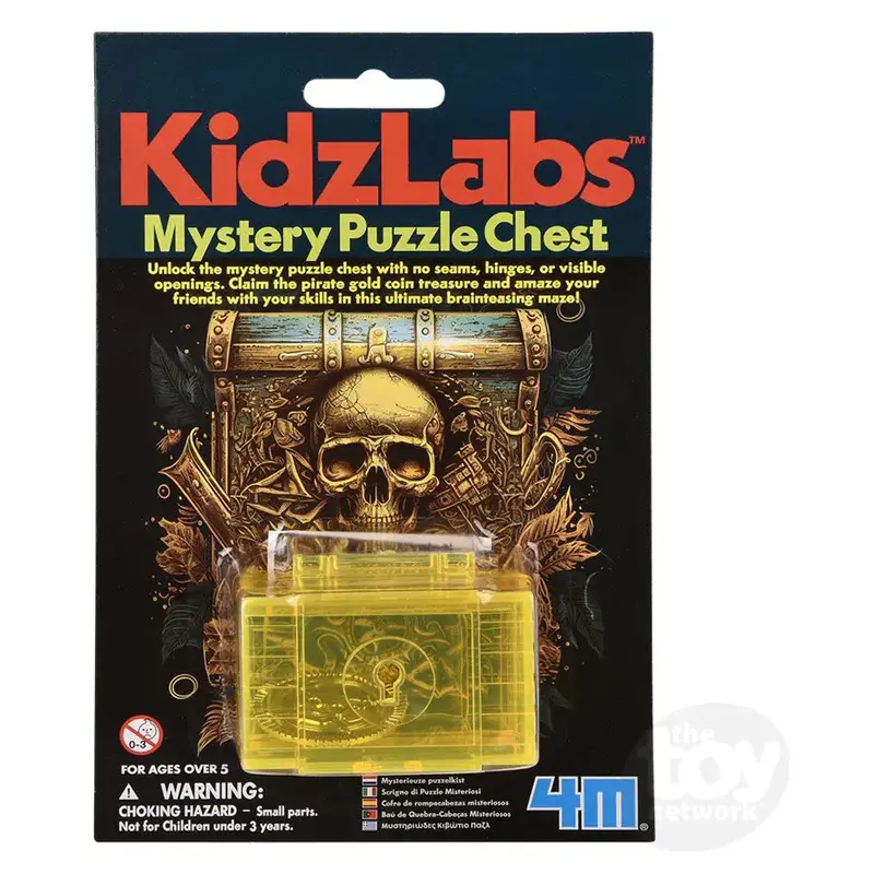 4M Mystery Puzzle Chest Kit – Unlockable Wooden Treasure Box With Hidden Compartments 1