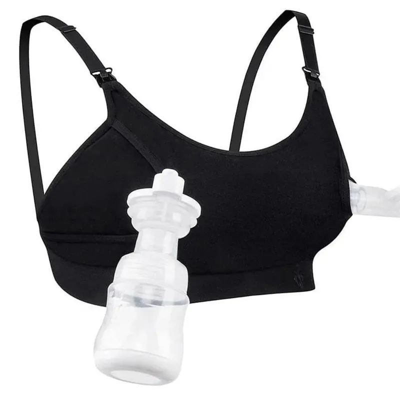 Adjustable Hands-Free Pumping Bra In Black – Momcozy 1