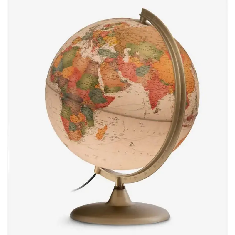 Antique-Style Illuminated Rotating Globe – 30 Cm Diameter Educational Toy 1