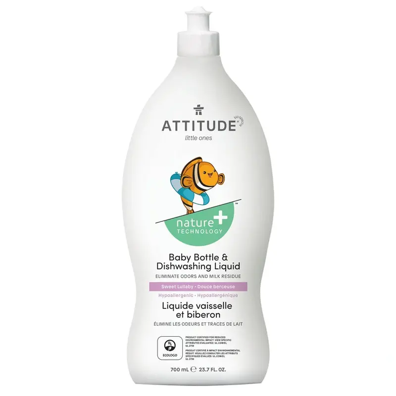 Attitude Baby Bottle & Dishwashing Liquid – Sweet Lullaby Scent, 700Ml 1