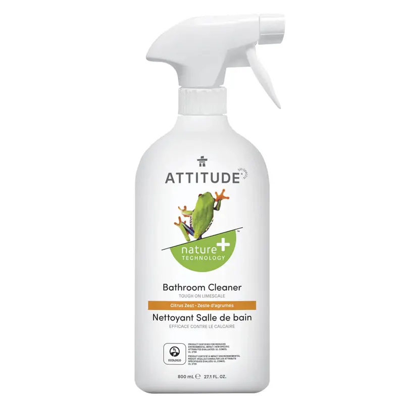 Attitude Nature+ Citrus Zest Bathroom Cleaner – Non-Toxic, Eco-Friendly Surface Spray, 800 Ml 1