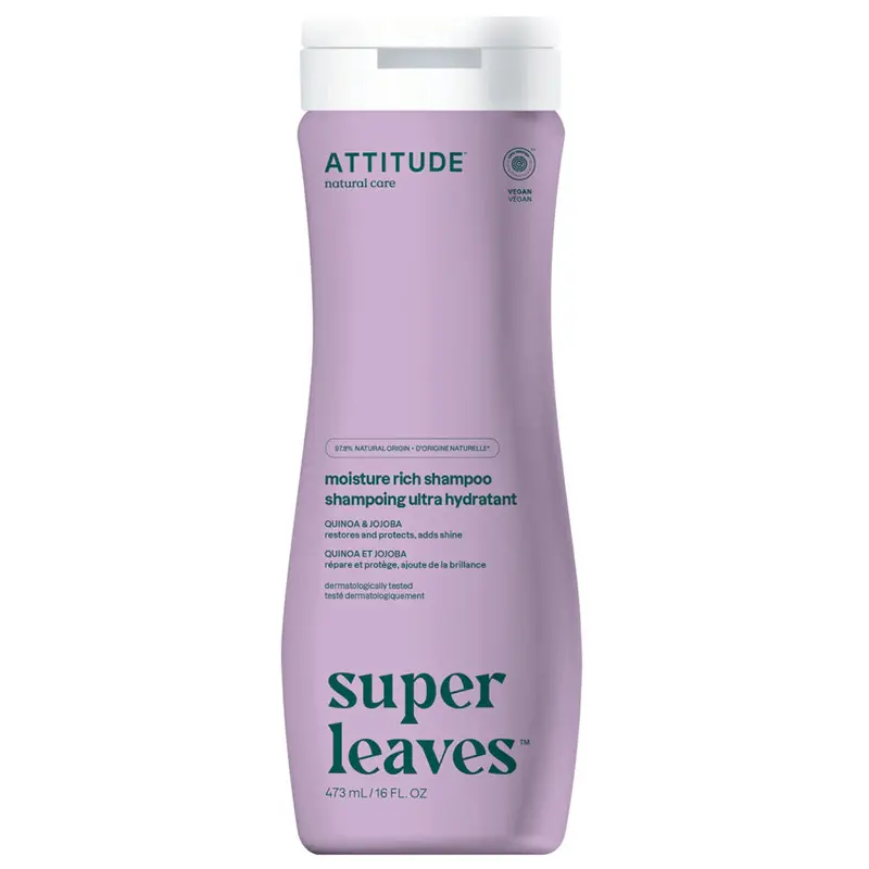 Attitude Super Leaves Moisture-Rich Shampoo With Quinoa & Jojoba – 473 Ml 1