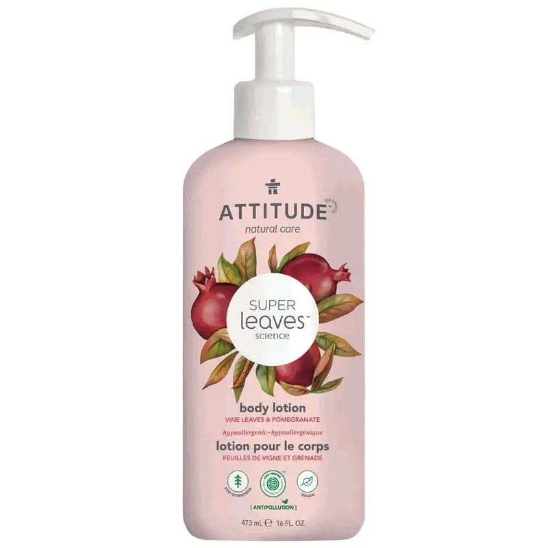 Attitude Super Leaves Pomegranate & Vine Leaf Body Lotion – Antioxidant-Rich Moisturizer, 473 Ml 1