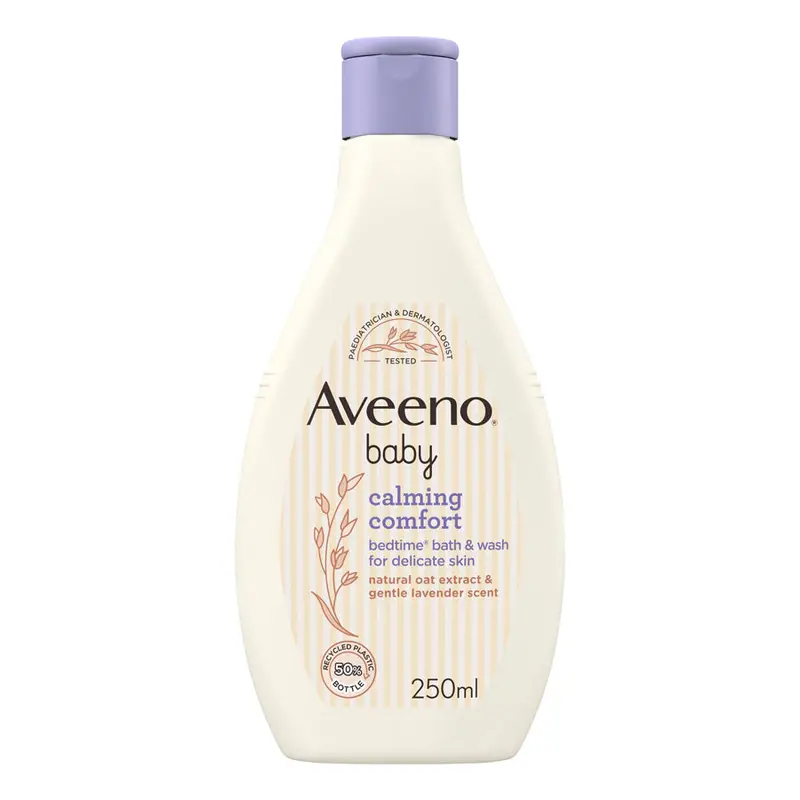 Aveeno Baby Calming Comfort Bedtime Bath & Wash – 250Ml Soothing Gentle Formula 1