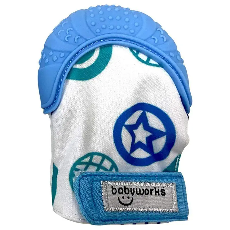Baby Works Bibibaby Teething Mitt – Blue 1