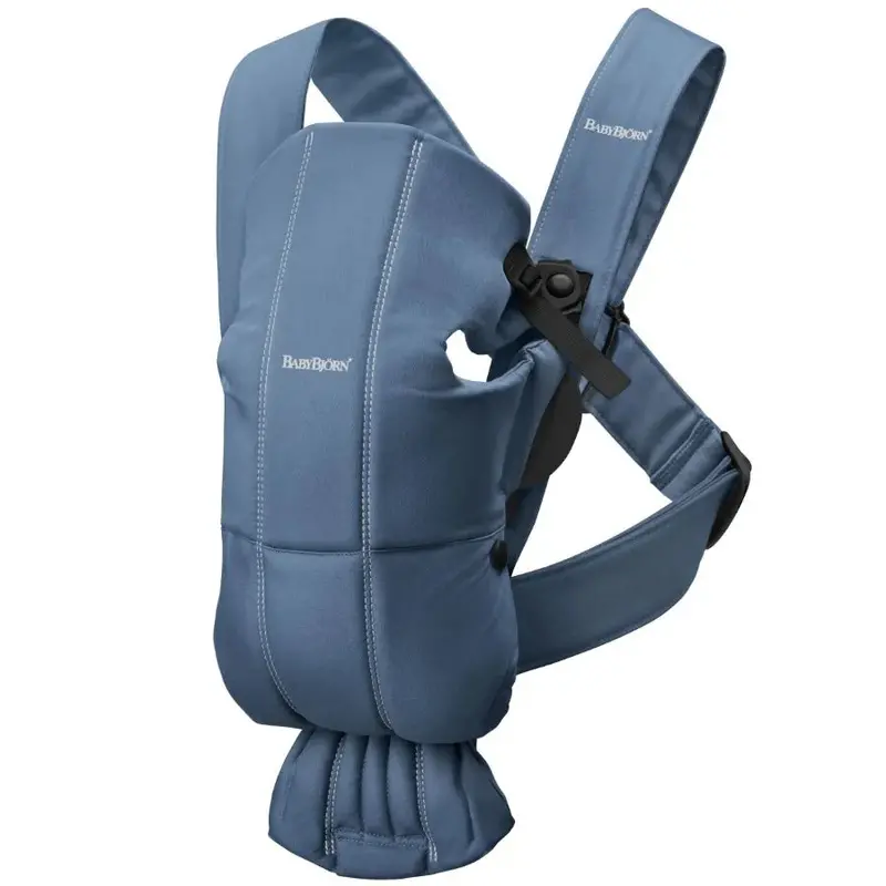 Babybjörn Baby Carrier Mini – 100% Cotton In Vintage Indigo 1