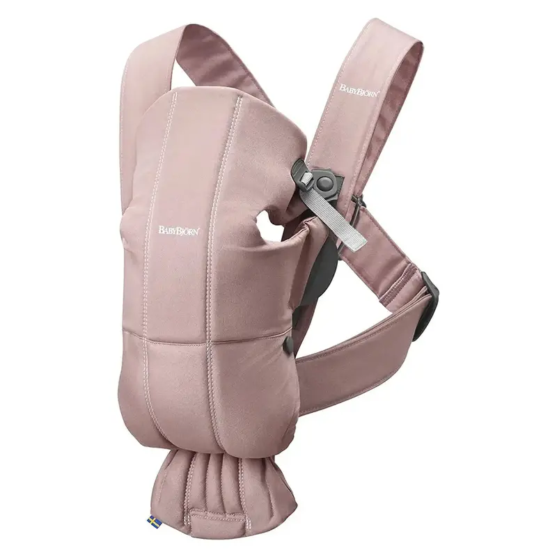 Babybjörn Baby Carrier Mini – Soft Cotton In Dusty Pink 1