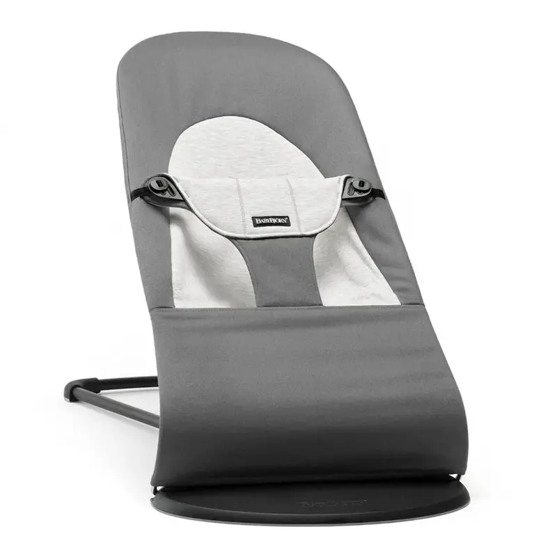 Babybjörn Balance Soft Bouncer – Dark Grey & Light Grey Jersey-Cotton Blend 1