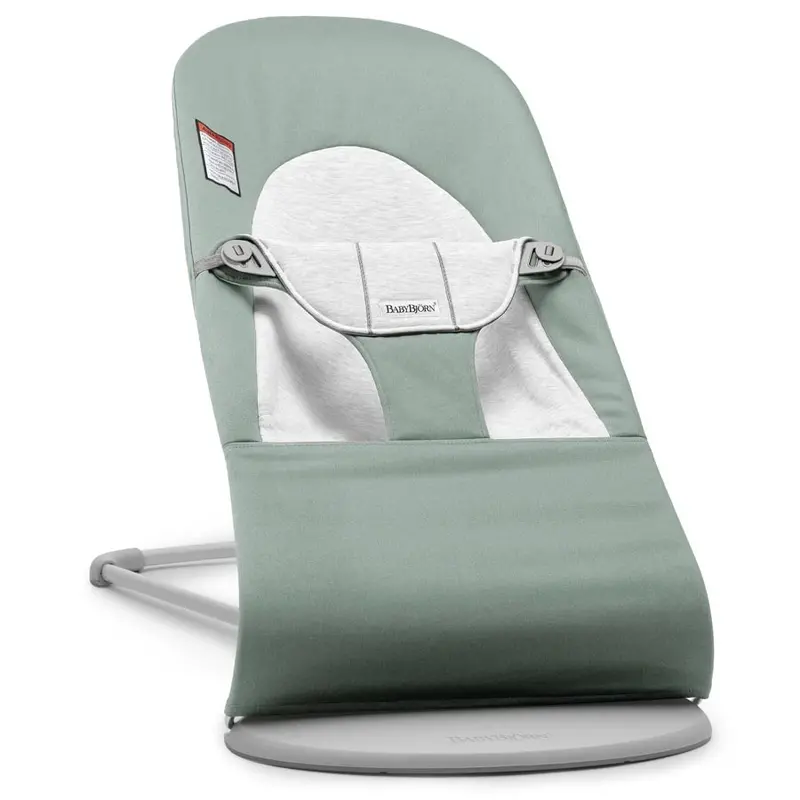Babybjörn Balance Soft Bouncer In Light Sage And Grey (Cotton/Jersey & Woven Blend) 1