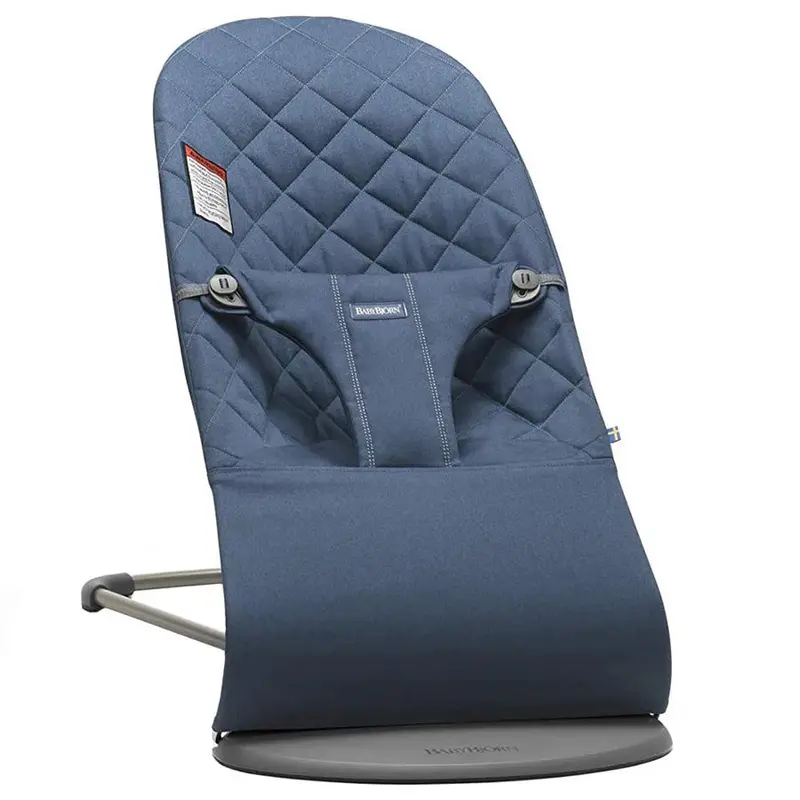 Babybjörn Bliss Bouncer In Premium Cotton – Midnight Blue 1