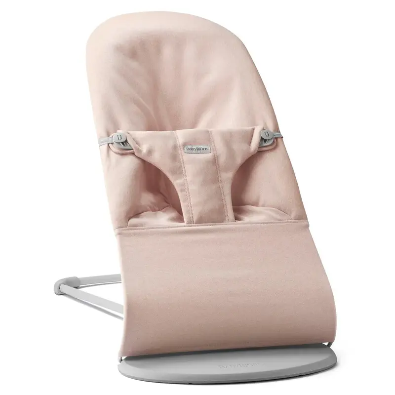 Babybjörn Bliss Bouncer In Woven Textile – Light Pink Mélange 1