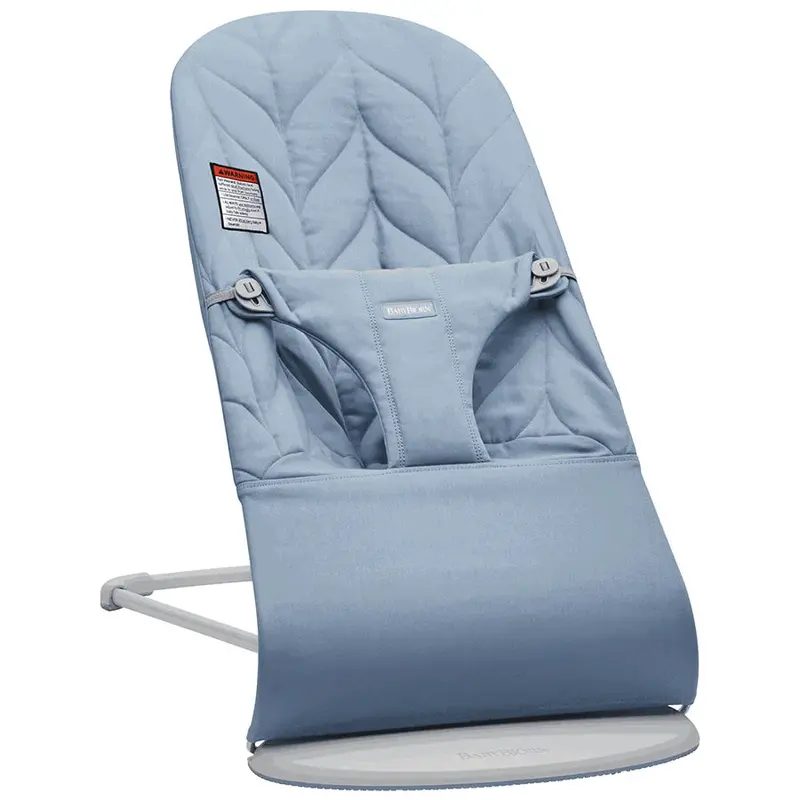 Babybjörn Bliss Bouncer With Petal Quilt – Soft Blue Cotton Design 1