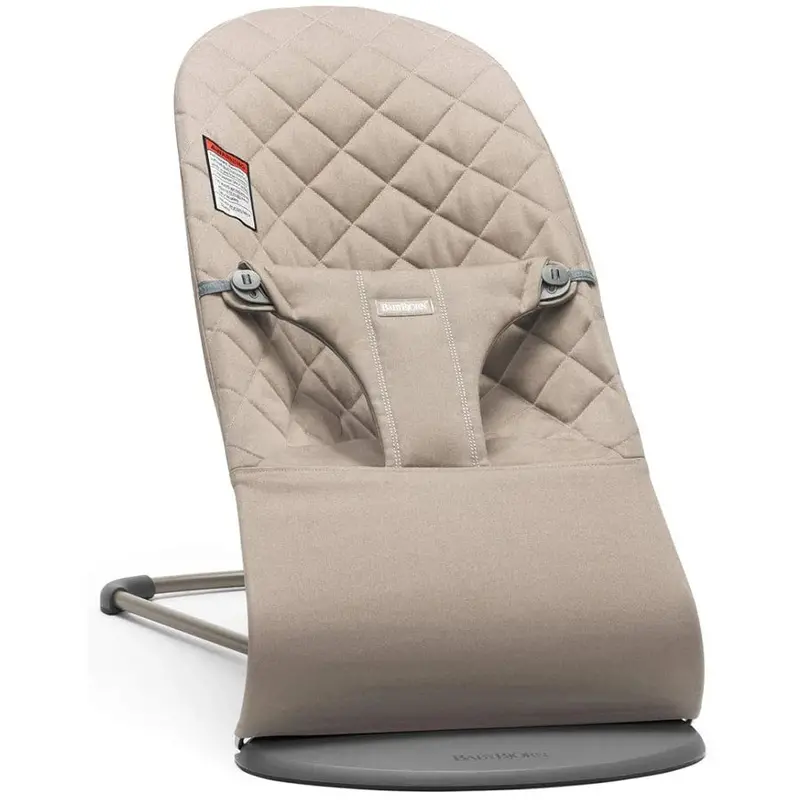 Babybjörn Bliss Woven Bouncer With Classic Quilt – Sand Grey 1
