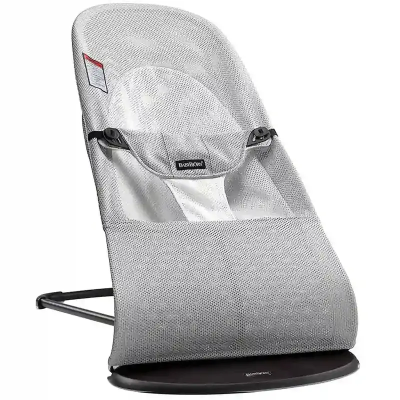 Babybjörn Bouncer Balance Soft In Silver And White With Mesh Fabric 1