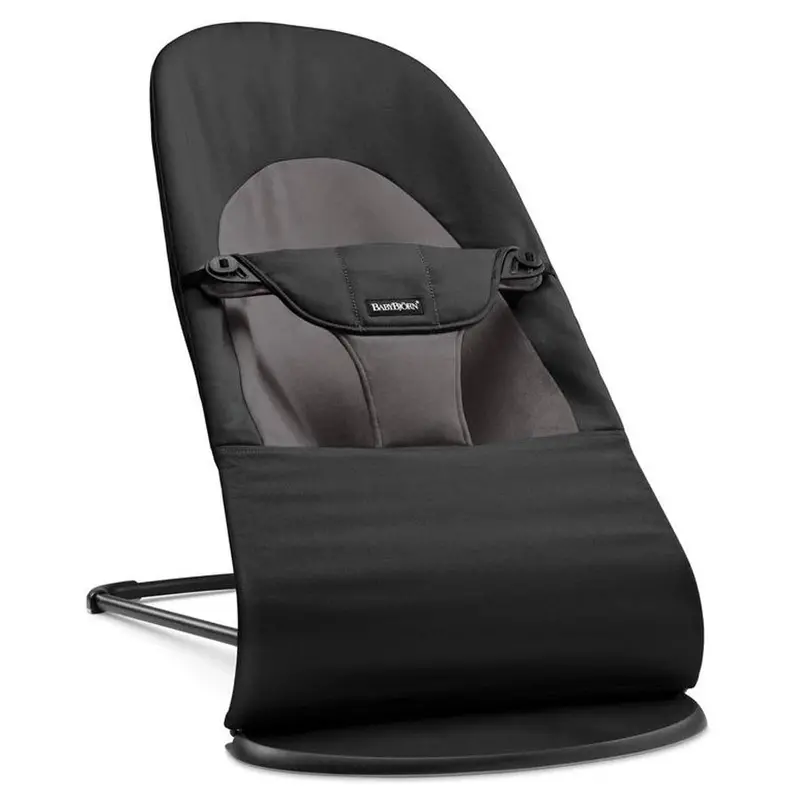 Babybjörn Bouncer Balance Soft In Woven Fabric – Black & Charcoal 1