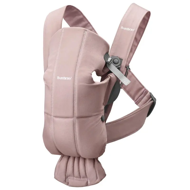 Babybjörn Mini Woven Baby Carrier In Dusty Pink 1
