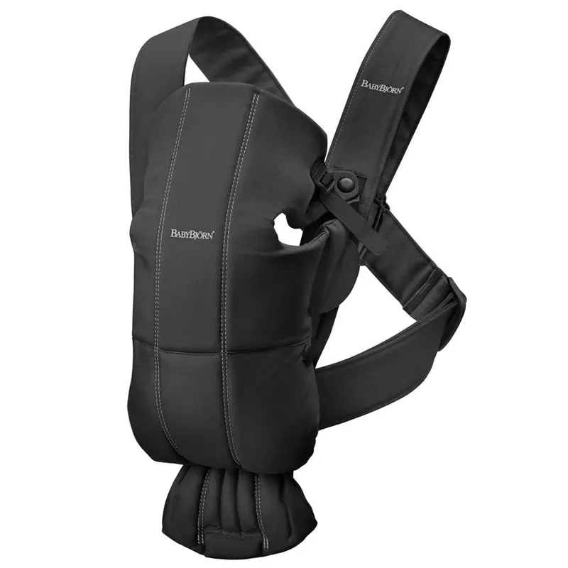 Babybjörn Mini Woven Baby Carrier In Sleek Black 1