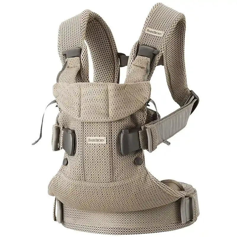 Babybjörn One Air Mesh 3D Baby Carrier In Grey-Beige 1