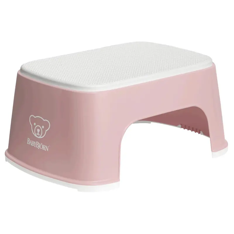 Babybjörn Step Stool For Kids – Powder Pink And White 1
