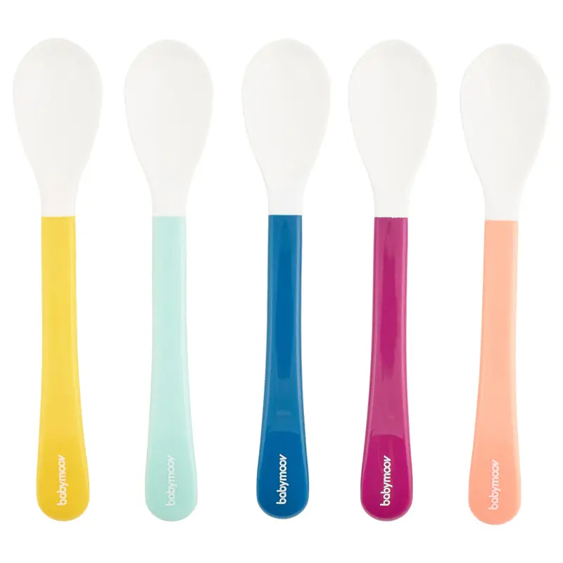 Babymoov 2Nd-Age Ergonomic Whitehead Spoons – Set Of 5 In Assorted Colors 1