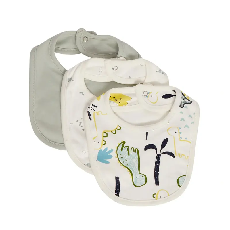 Bamboo Dino & Underwater Bibs – Pack Of 3 (0–6 Months) 1