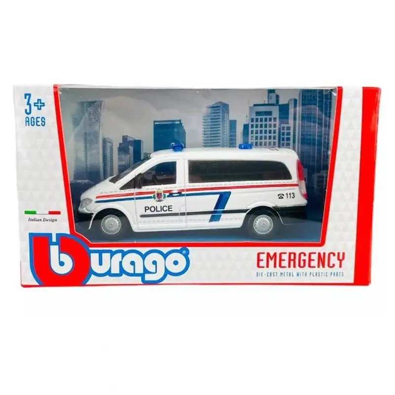 Bburago Mercedes-Benz Vito Police Car Model – 1:50 Scale Die-Cast Vehicle 1