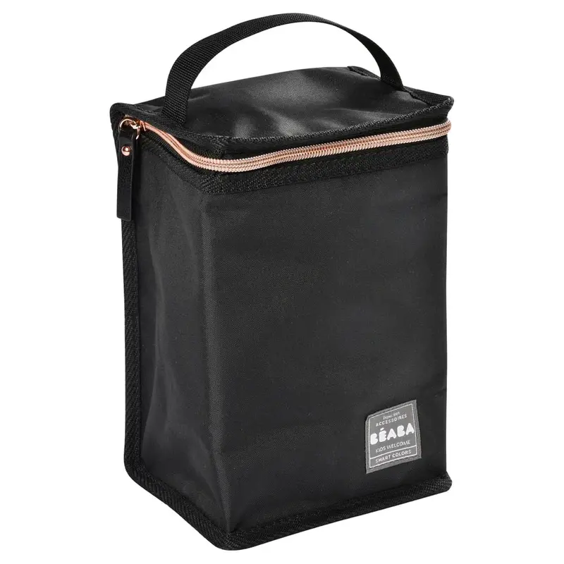 Beaba Black & Pink Gold Insulated Meal Pouch 1