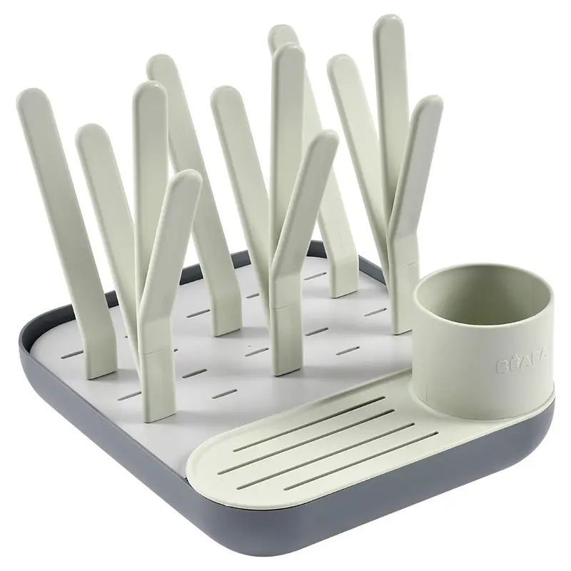 Beaba Forest-Themed Dish Drying Rack – Misty Mineral Colorway 1