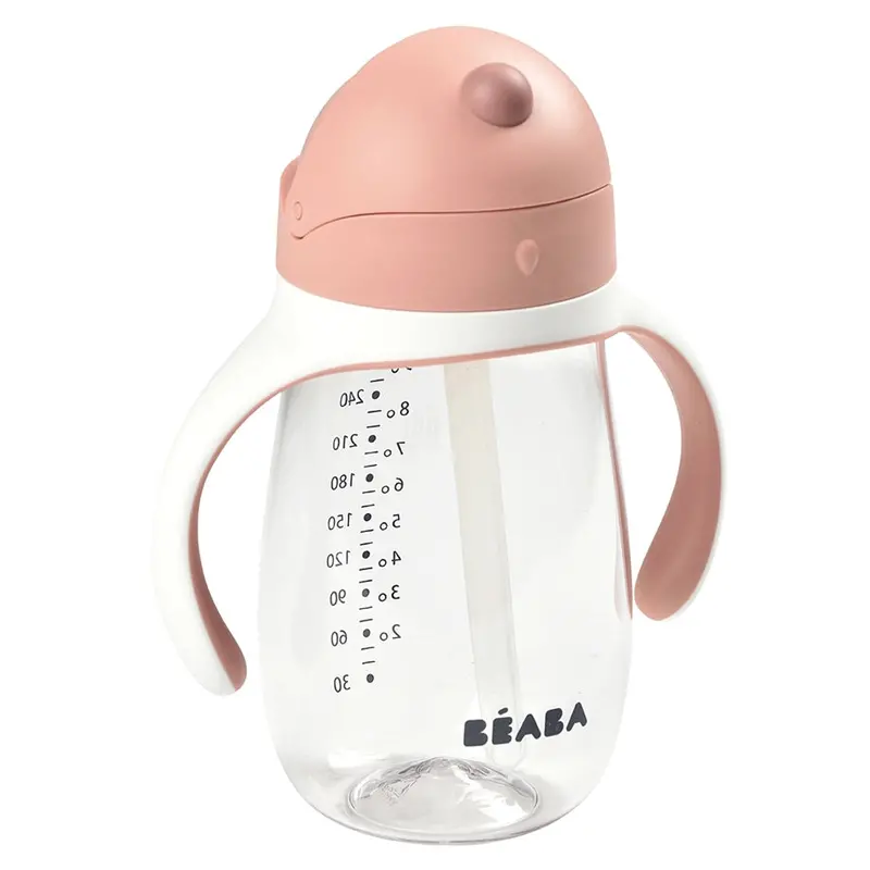 Beaba Old Pink Reusable Straw Drinking Cup 1