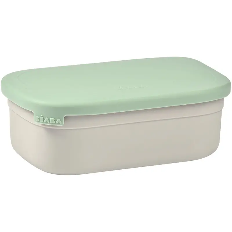 Beaba Stainless Steel Lunch Box – Velvet Grey & Sage Green 1