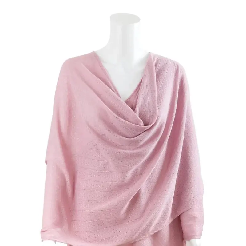 Bebitza Pink Textured Knit Nursing Cover – Soft, Stretchy & Lightweight 1