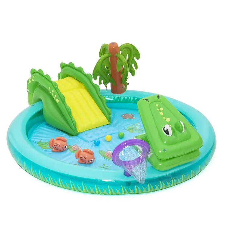 Bestway Crocodile Cove Themed Play Center With Slide & Climber 1
