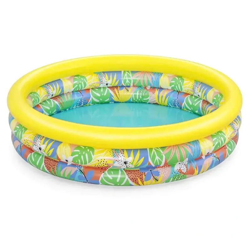Bestway Floral Paradise Inflatable Play Pool – 1.68M Diameter X 38Cm Deep Kids’ Splash Tub 1