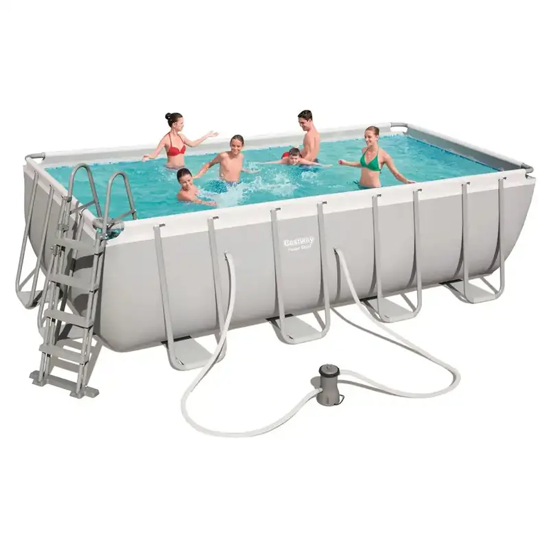 Bestway Heavy-Duty Power Steel Rectangular Pool Kit – 4.88M X 2.44M X 1.22M 1