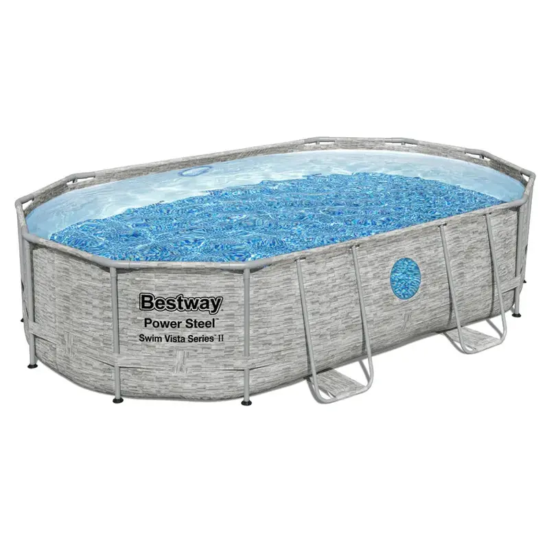 Bestway Oversized Oval Pool Kit – 16 Ft × 10 Ft × 42 In (4.88 M × 3.05 M × 1.07 M) 1