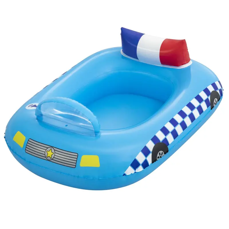 Bestway Police Car Baby Boat – 38-Inch Interactive Speaker Raft 1