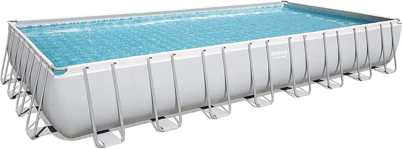 Bestway Power Steel Oversized Rectangular Pool – 31.3 Ft X 16 Ft X 52 In (9.56 M X 4.88 M X 1.32 M) 1