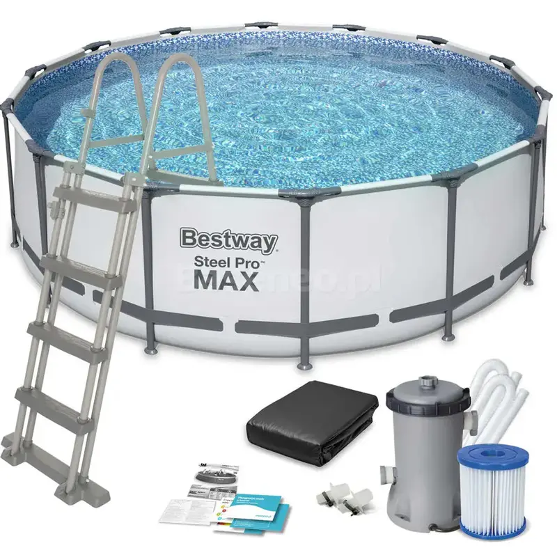 Bestway Round Inflatable-Frame Pool – 14 Ft × 48 In (4.27 M × 1.22 M) 1