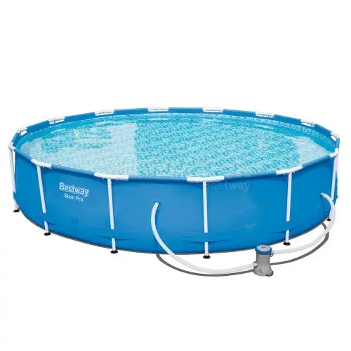 Bestway Steel Pro Max Round Above-Ground Pool Kit – 14 Ft X 33 In (4.27 M X 84 Cm) 1