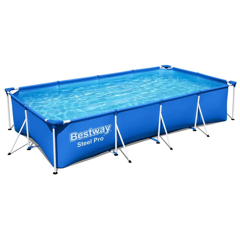 Bestway Steel Pro Rectangular Pool – 13 Ft 1 In × 6 Ft 11 In × 32 In (4.00 M × 2.11 M × 81 Cm) 1