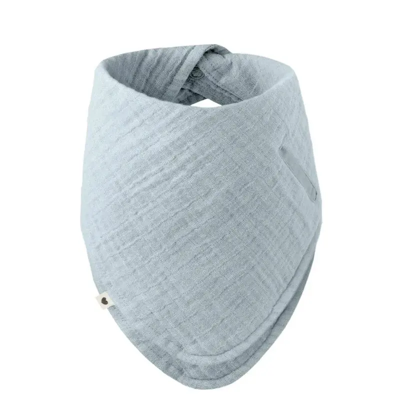 Bibs Bandana-Style Baby Bib In Baby Blue – Absorbent & Stylish Dribble Catcher 1