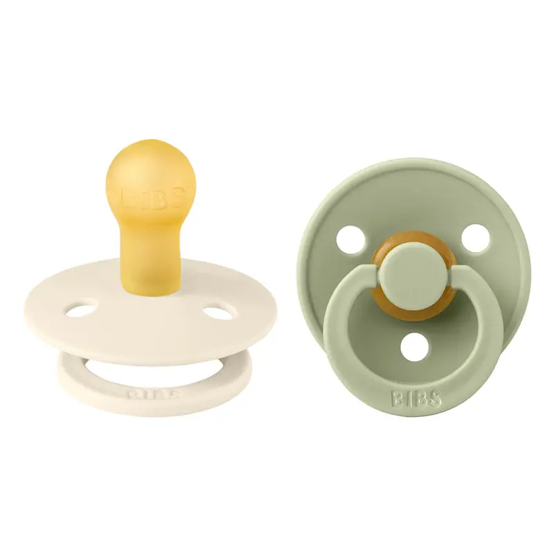 Bibs Colour Latex Nipple Duo – Size S1, Ivory & Sage 1