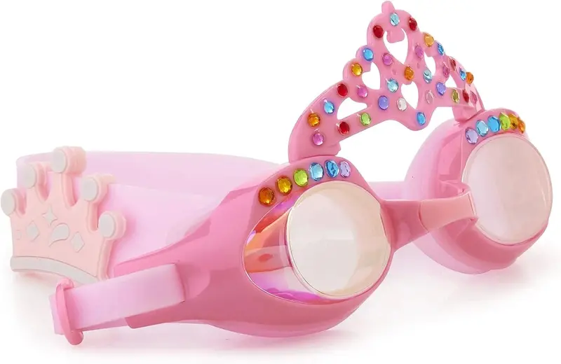 Bling2O Princess Crown Goggles In Peach Pink – Stylish Youth Swim Gear 1