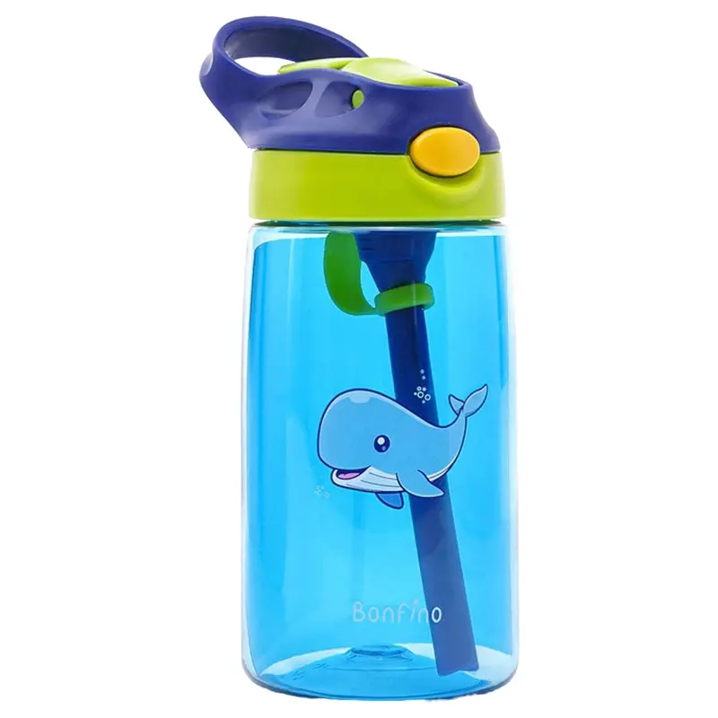 Blue 480Ml Whale-Shaped Tritan Water Bottle – Bonfino 1